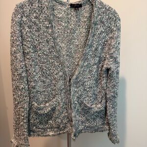 J. Crew Lady Sweater-Jacket with Fringe – Style #L2720 – Size S